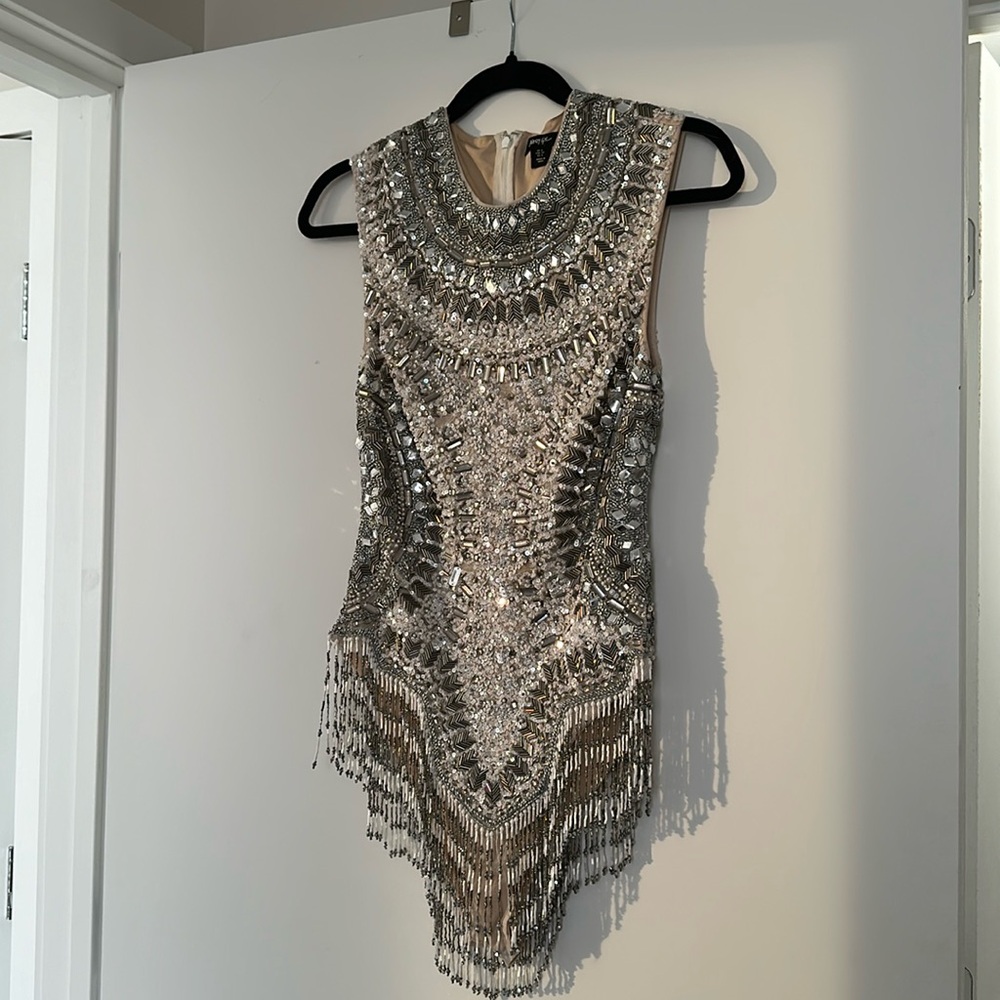 Silver bodysuit